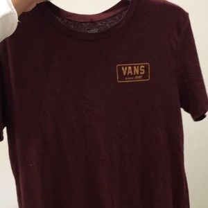 Burgundy Vans shirt